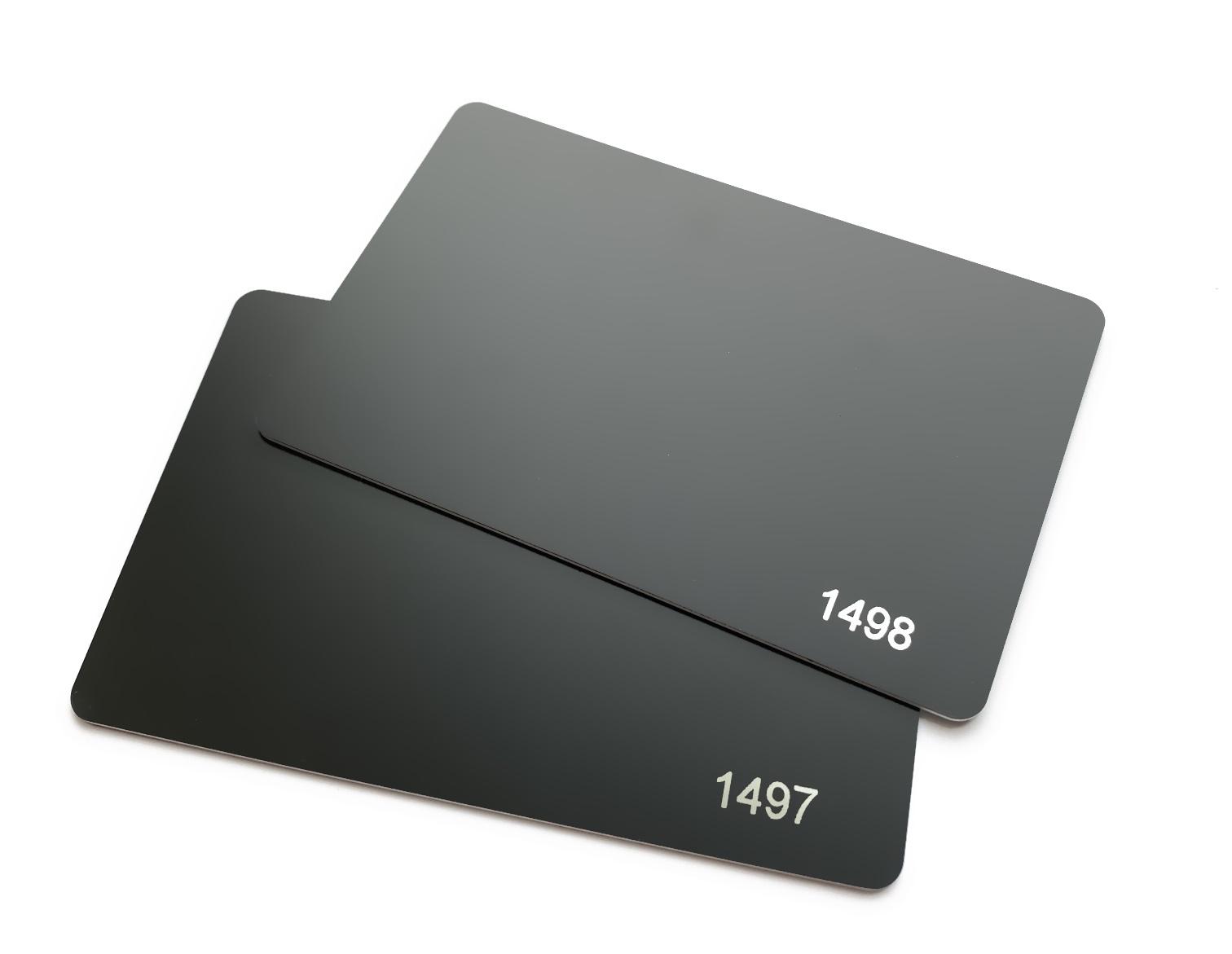 Proximity cards with print and silver numbering