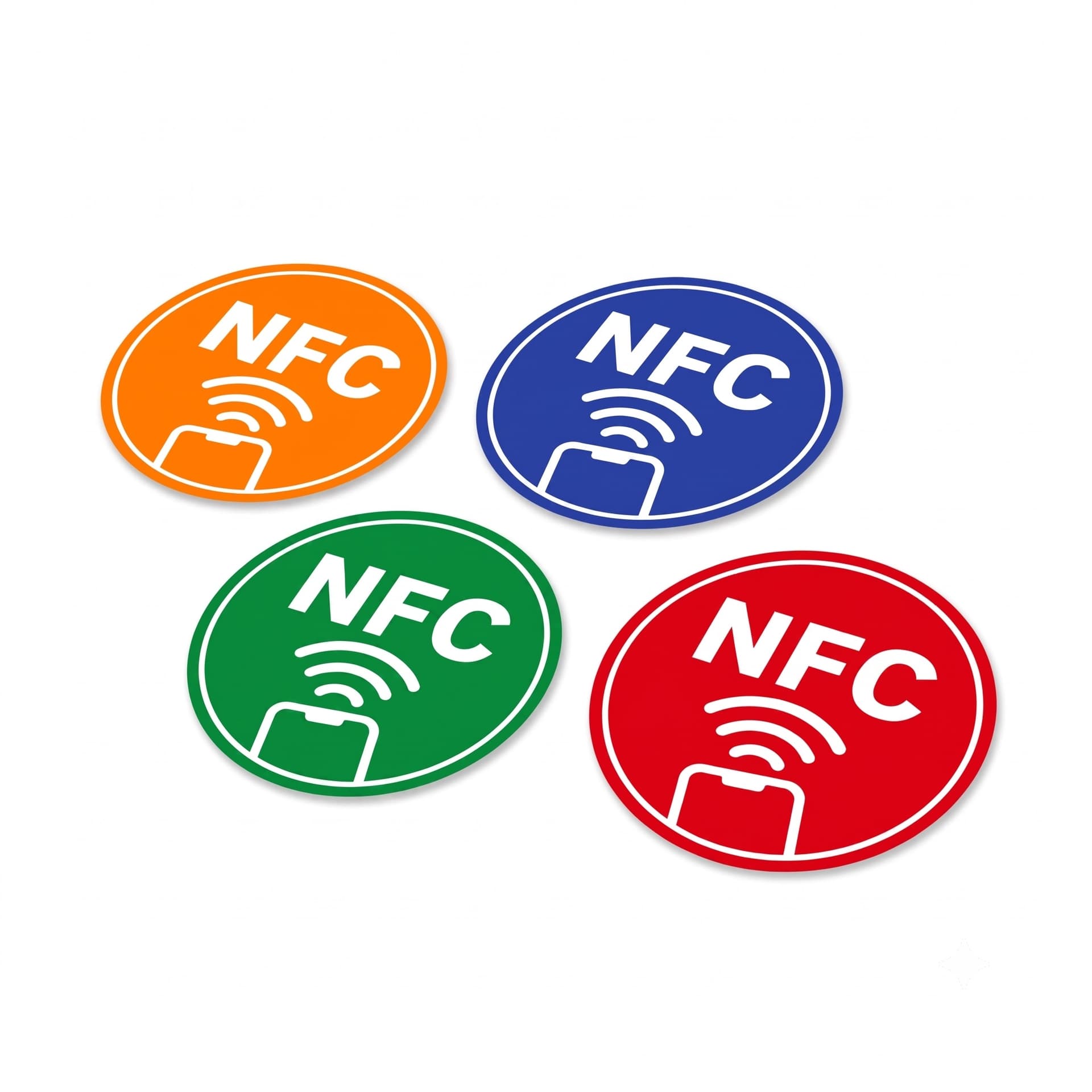 Kolorowe naklejki NFC Tagi
